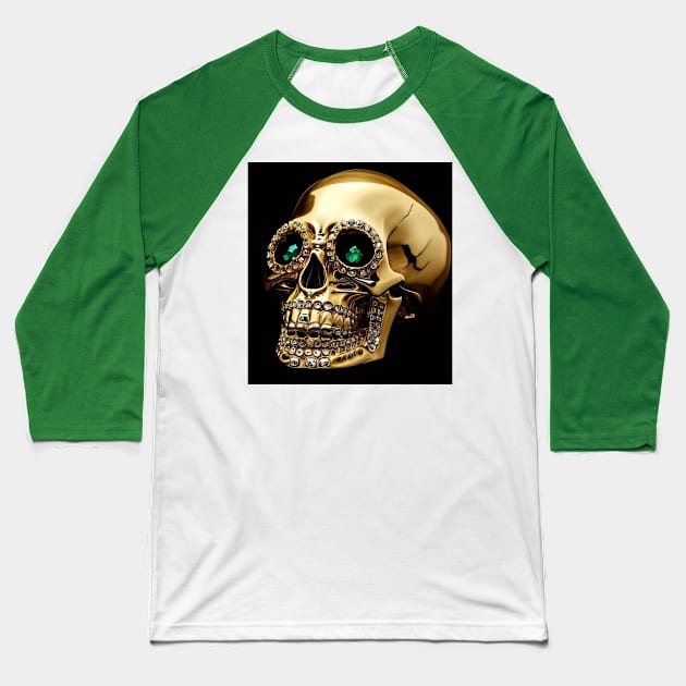 Golden Skull . Baseball T-Shirt by Canadaman99